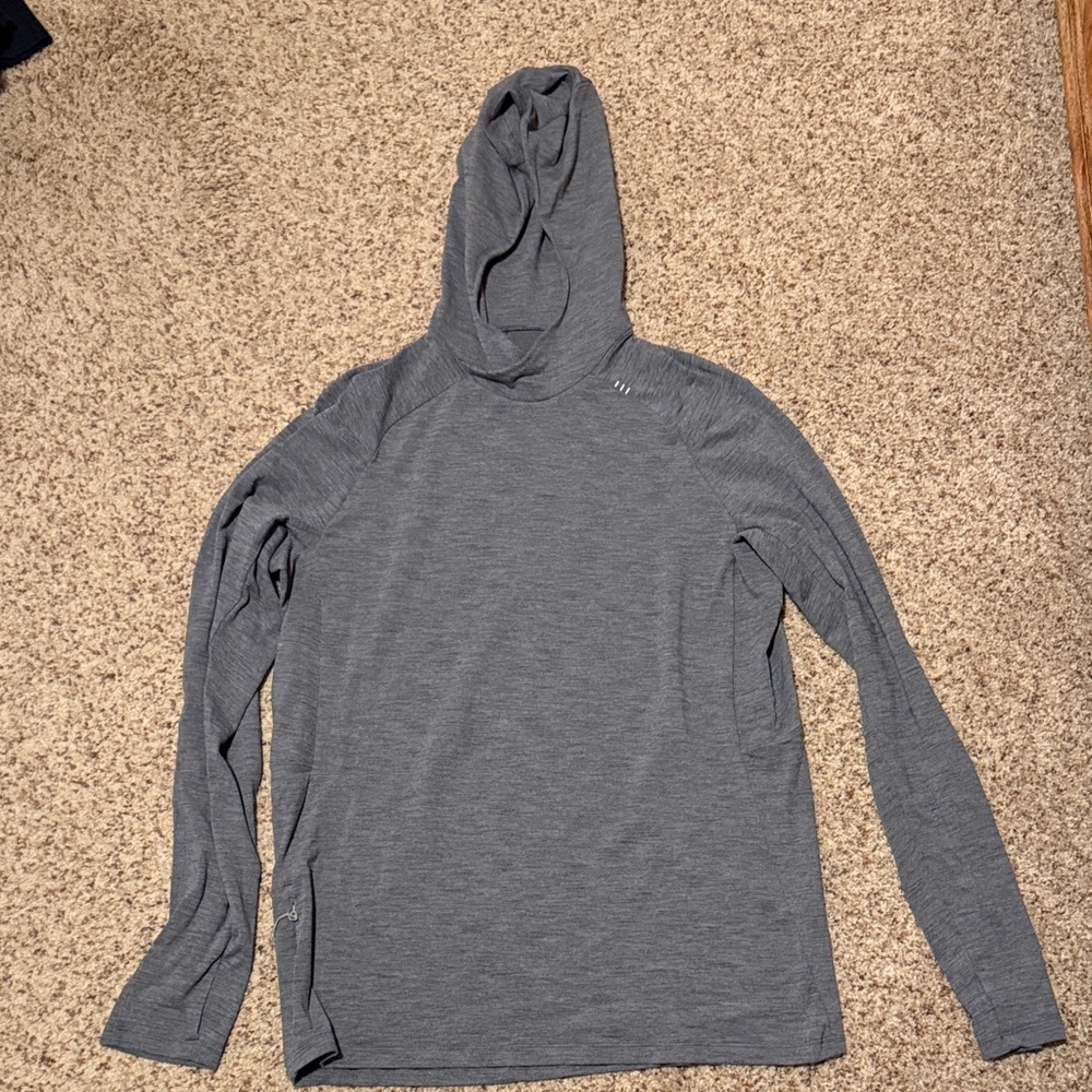 Lululemon Men's Hooded Long-Sleeve Performance Shirt - Gray
